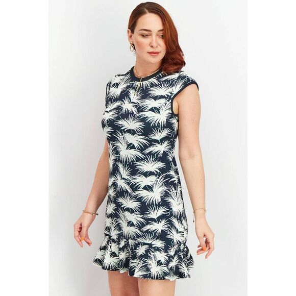 Rachel Roy knit fireworks palm fitted sleeveless dress size xs - Picture 2 of 9